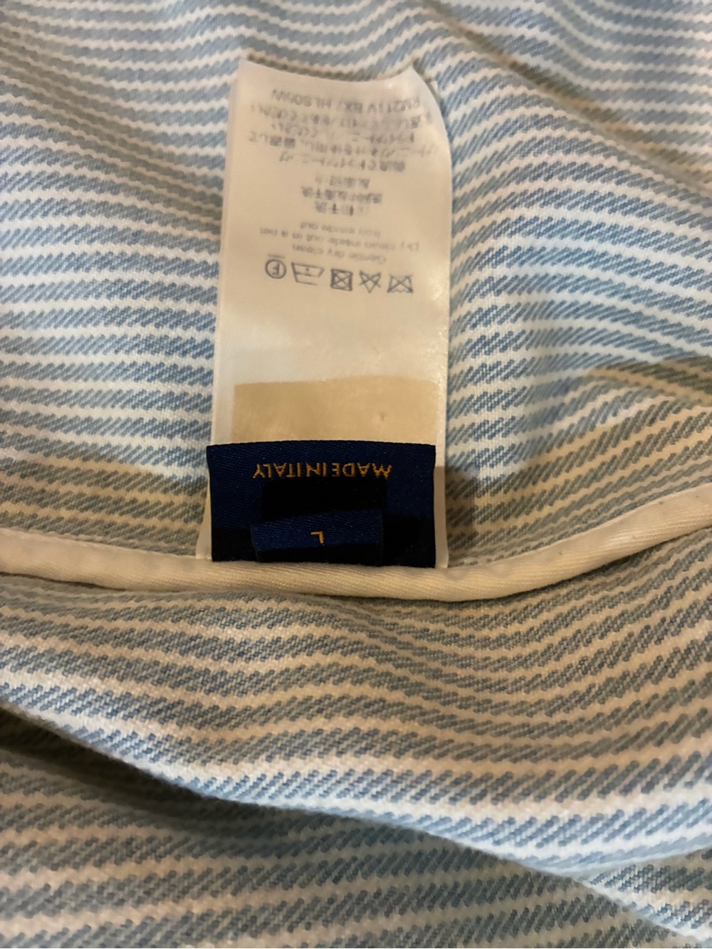 Louis Vuitton Blue & White Watercolor Stripe Shirt Jacket - Picture 6 of 8